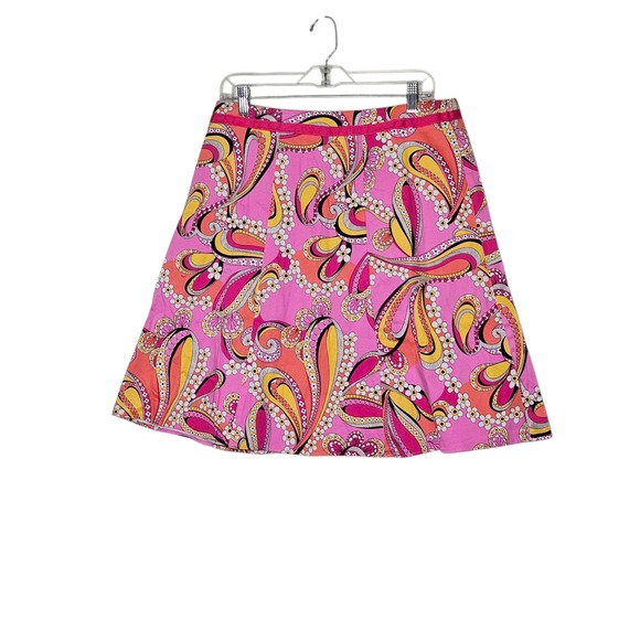 Bamboo Trader Vintage Skirt 12 Pink Bow Orange Yellow Paisley Cotton Ribbon Y2K - Picture 2 of 8